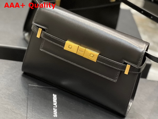 Saint Laurent Manhattan Small Shoulder Bag in Box Saint Laurent Leather Black Replica