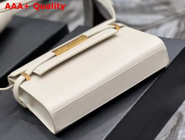 Saint Laurent Manhattan Small Shoulder Bag in Box Saint Laurent Leather Blanc Vintage Replica