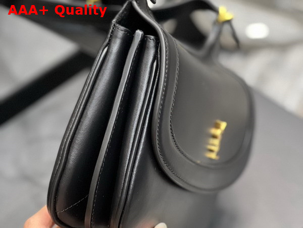 Saint Laurent Medium Charlie Shoulder Bag in Black Smooth Leather Replica