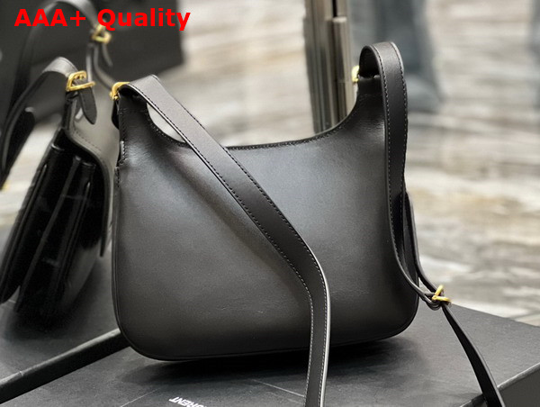 Saint Laurent Medium Charlie Shoulder Bag in Black Smooth Leather Replica