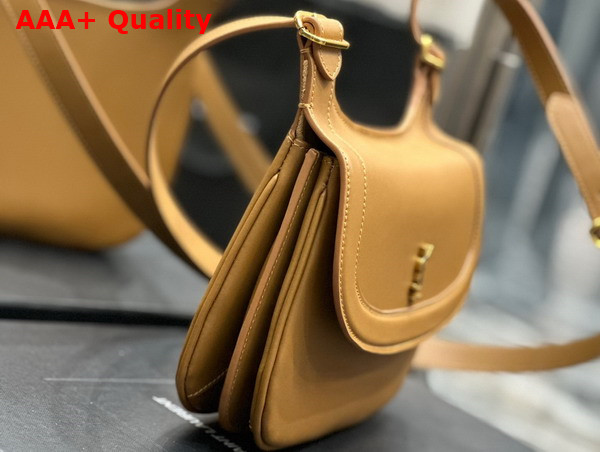 Saint Laurent Medium Charlie Shoulder Bag in Dark Natural Smooth Leather Replica