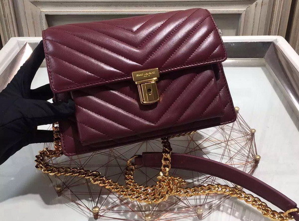 Saint Laurent Medium High School Bag in Oxblood Lambskin for Sale