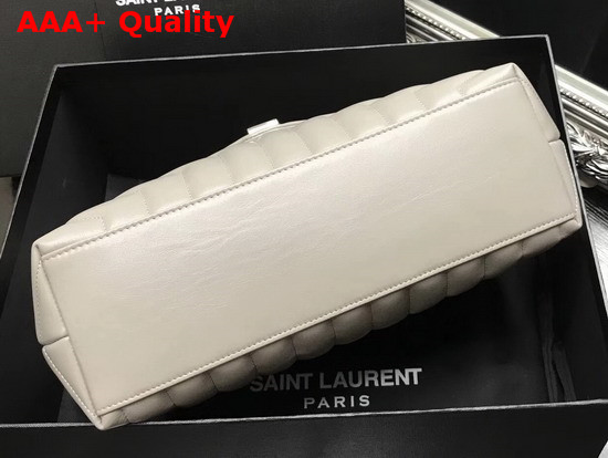 Saint Laurent Medium Loulou Chain Bag in Light Grey Y Matelasse Leather Replica