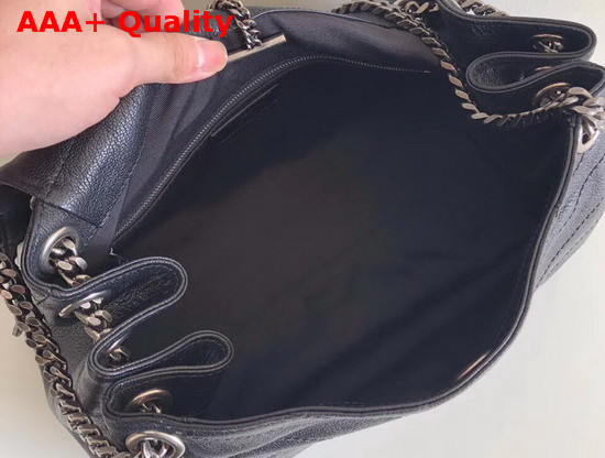 Saint Laurent Medium Nolita Bag in Black Vintage Leather Replica