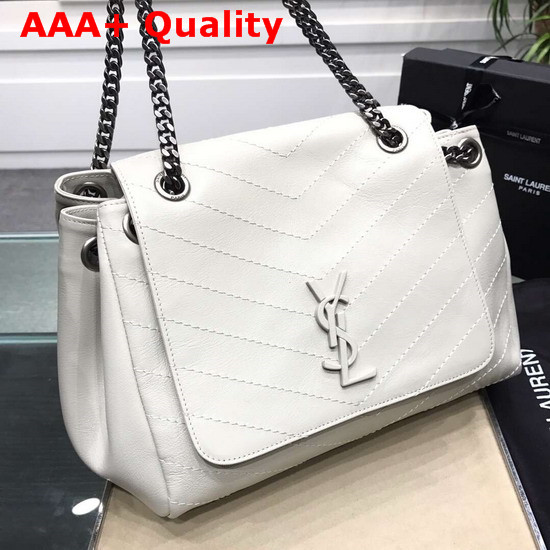 Saint Laurent Medium Nolita Bag in White Vintage Leather Replica