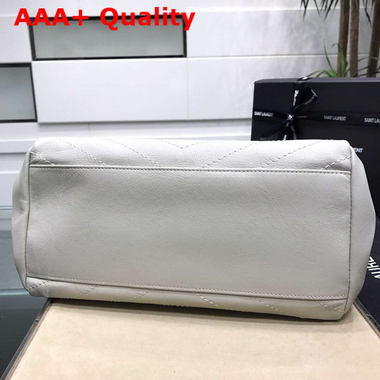 Saint Laurent Medium Nolita Bag in White Vintage Leather Replica