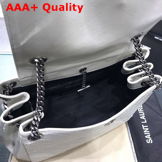 Saint Laurent Medium Nolita Bag in White Vintage Leather Replica