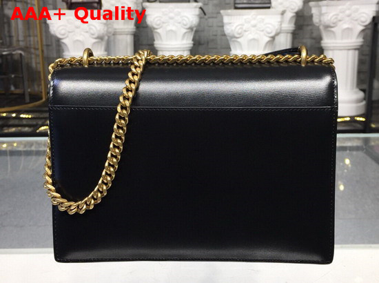 Saint Laurent Medium Sunset Bag in Black Smooth Leather Bronze Metal Hardware Replica