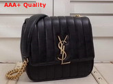 Saint Laurent Medium Vicky Chain Bag in Black Leather Replica