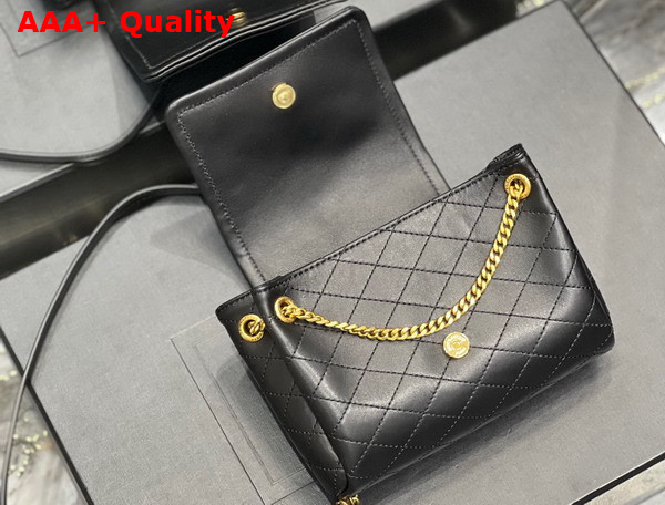 Saint Laurent Mini Nolita in Lambskin Black Replica