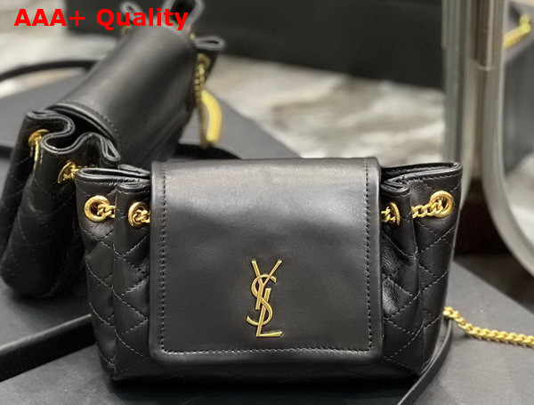 Saint Laurent Mini Nolita in Lambskin Black Replica