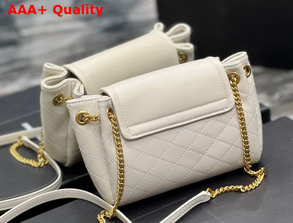 Saint Laurent Mini Nolita in Lambskin Blanc Vintage Replica