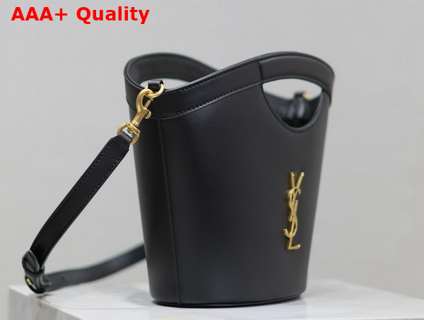 Saint Laurent Mini Tote in Black Smooth Leather Replica