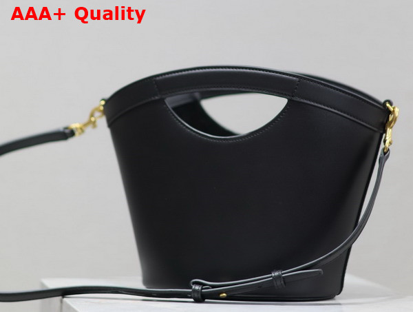 Saint Laurent Mini Tote in Black Smooth Leather Replica