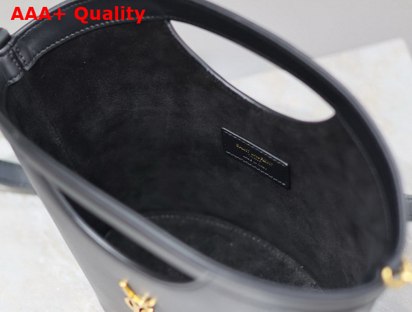 Saint Laurent Mini Tote in Black Smooth Leather Replica