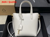 Saint Laurent Mini Toy Shopping Saint Laurent in Box Leather Blanc Vintage Replica