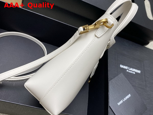 Saint Laurent Mini Toy Shopping Saint Laurent in Box Leather Blanc Vintage Replica