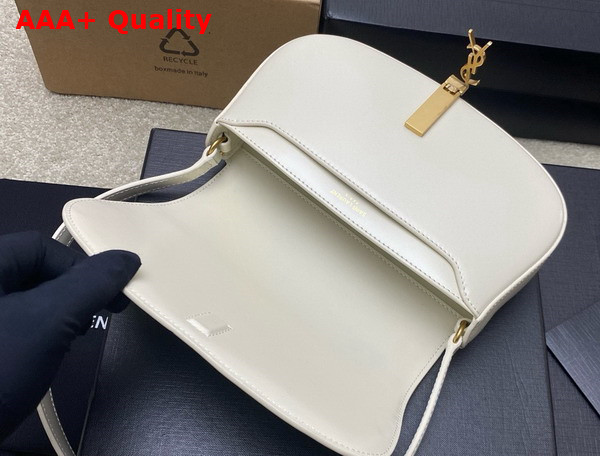 Saint Laurent Mini Voltaire in Blanc Vintage Box Saint Laurent Leather Replica