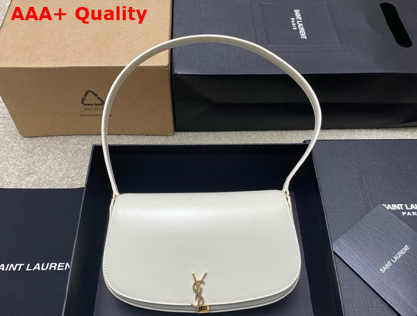 Saint Laurent Mini Voltaire in Blanc Vintage Box Saint Laurent Leather Replica