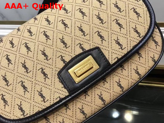 Saint Laurent Monogram All Over Medium Satchel in Beige Canvas Replica