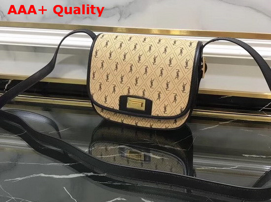 Saint Laurent Monogram All Over Satchel in Beige Canvas Replica