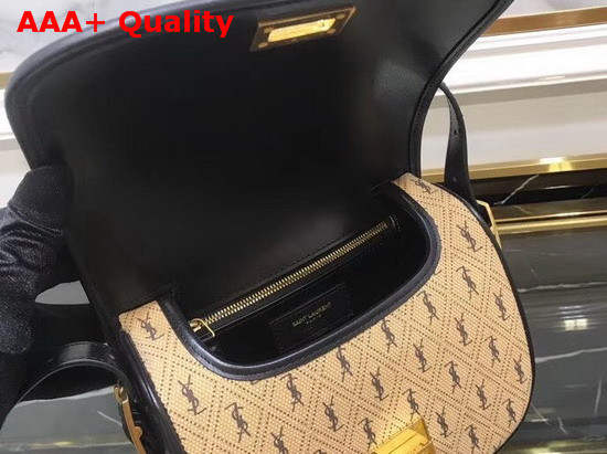 Saint Laurent Monogram All Over Satchel in Beige Canvas Replica