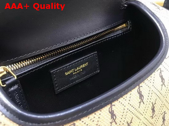 Saint Laurent Monogram All Over Satchel in Beige Canvas Replica