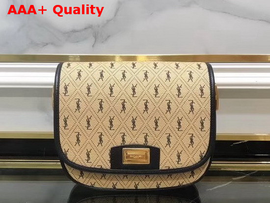 Saint Laurent Monogram All Over Satchel in Beige Canvas Replica