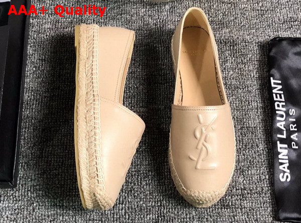 Saint Laurent Monogram Espadrilles in Powder Lambskin Replica