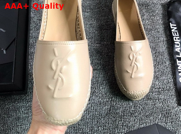 Saint Laurent Monogram Espadrilles in Powder Lambskin Replica