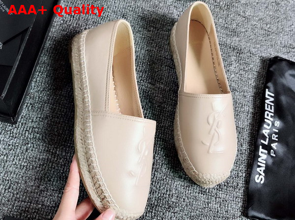 Saint Laurent Monogram Espadrilles in Powder Lambskin Replica