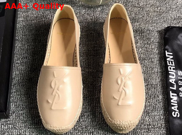 Saint Laurent Monogram Espadrilles in Powder Lambskin Replica