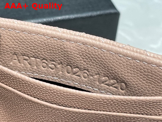 Saint Laurent Monogram Small Envelope Wallet in Pink Mix Quilted Grained Leather Replica