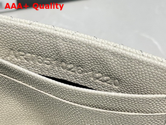 Saint Laurent Monogram Small Envelope Wallet in White Mix Quilted Grained Leather Replica