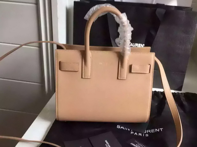 Saint Laurent Nano Sac De Jour Bag in Beige Leather for Sale