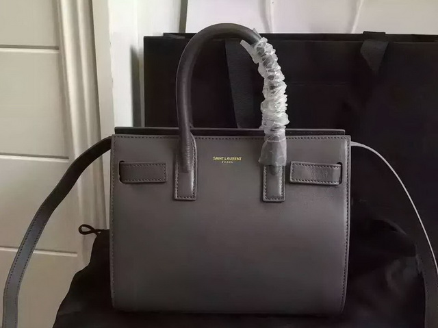 Saint Laurent Nano Sac De Jour Bag in Fog Leather for Sale