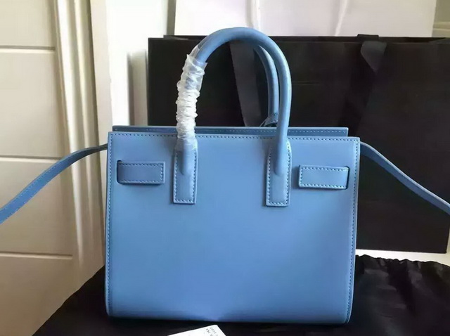 Saint Laurent Nano Sac De Jour Bag in Light Blue Leather for Sale