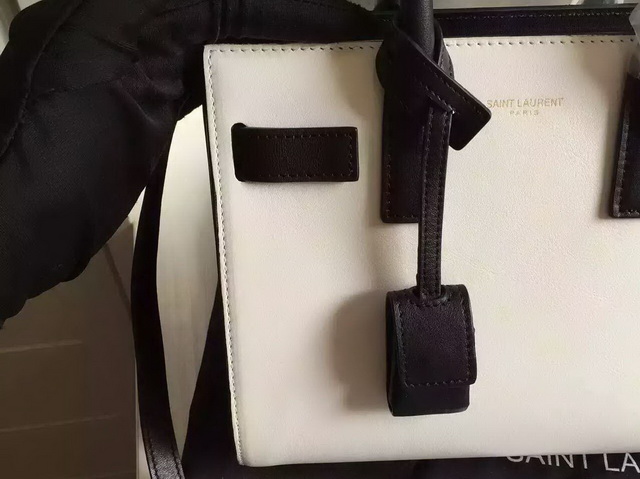 Saint Laurent Nano Sac De Jour Bag in White Leather for Sale