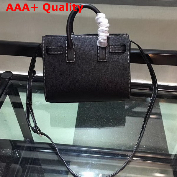 Saint Laurent Nano Sac De Jour Souple Bag in Black Grained Leather Replica