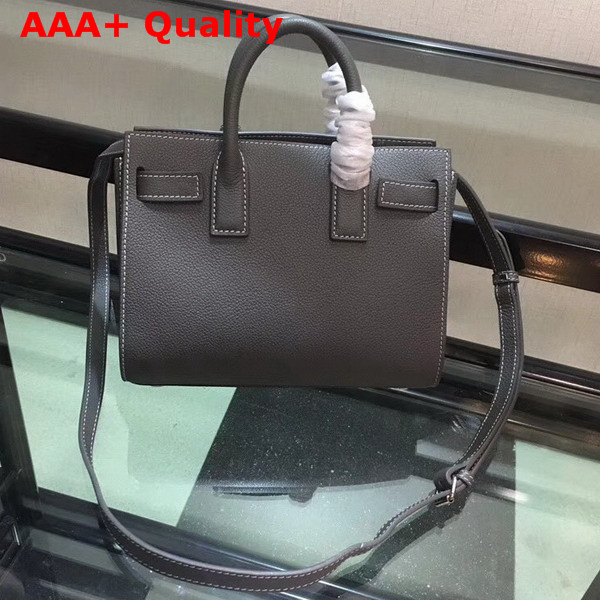 Saint Laurent Nano Sac De Jour Souple Bag in Grey Grained Leather Replica