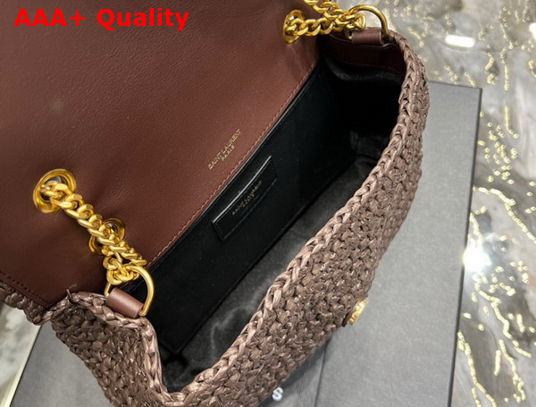 Saint Laurent Niki Baby Chain Bag in Brown Raffia and Leather Replica