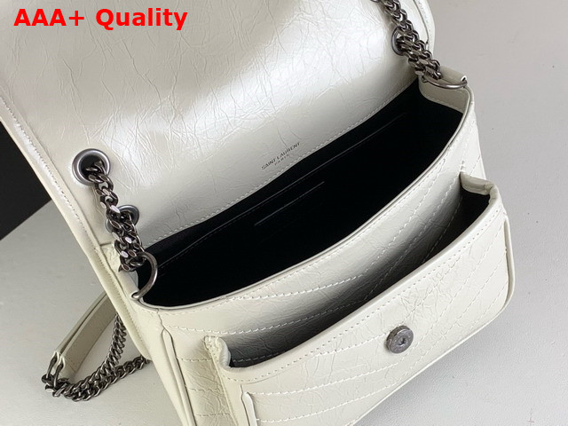 Saint Laurent Niki Baby Flap Bag in Blanc Vintage Calf Leather Replica