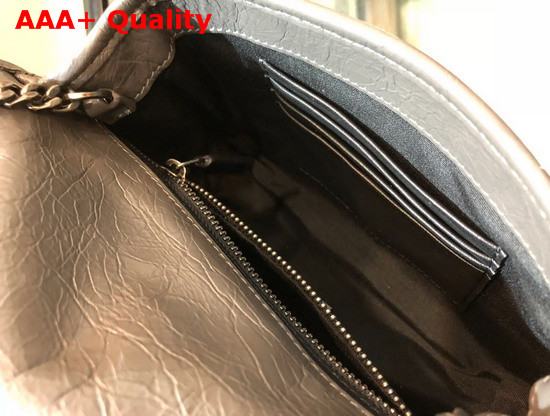 Saint Laurent Niki Chain Wallet in Storm Crinkled Vintage Leather Replica