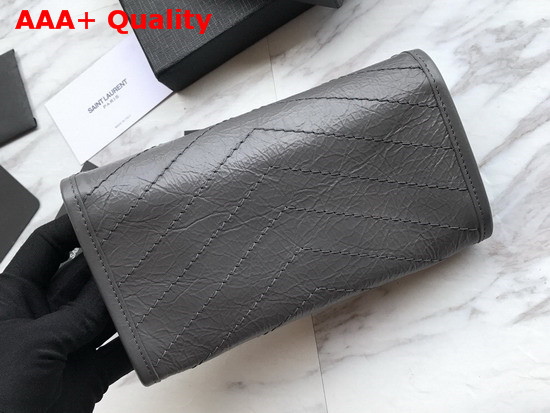 Saint Laurent Niki Large Wallet Storm Crinkled Vintage Leather Replica