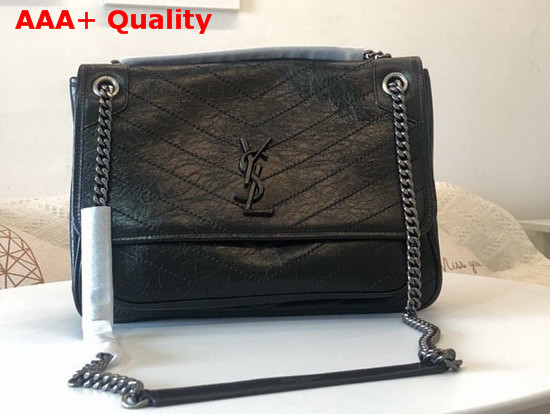 Saint Laurent Niki Large in Black Vintage Leather Replica