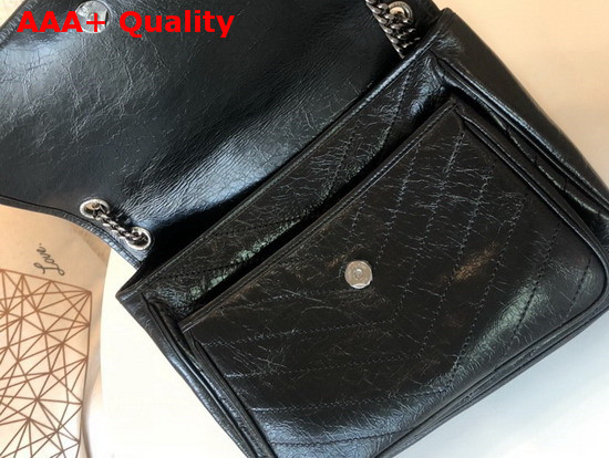 Saint Laurent Niki Large in Black Vintage Leather Replica