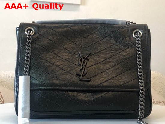 Saint Laurent Niki Large in Black Vintage Leather Replica