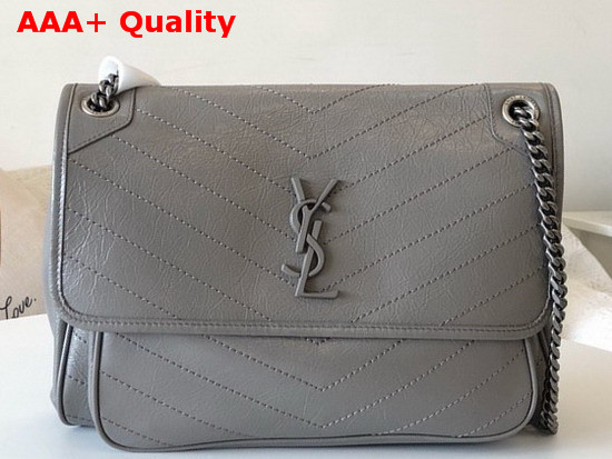 Saint Laurent Niki Large in Fog Vintage Leather Replica