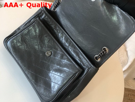 Saint Laurent Niki Large in Storm Vintage Leather Replica