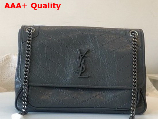 Saint Laurent Niki Large in Storm Vintage Leather Replica